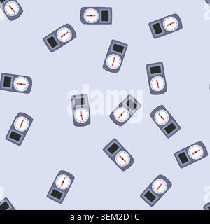 seamless pattern rose compass cartoon vector Stock Vector