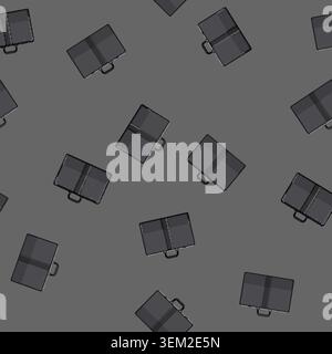 seamless pattern elegance business bag cartoon vector Stock Vector