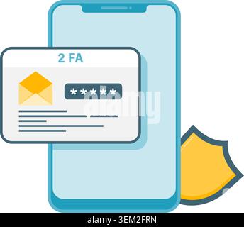 two factor authentication Stock Vector