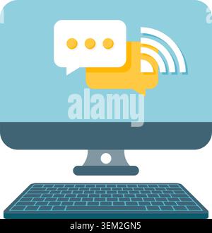 live chat window Stock Vector