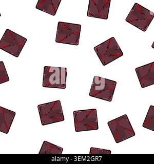 pattern rock lava game button cartoon vector Stock Vector