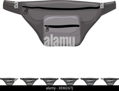 wallet waist bag cartoon vector graphic Stock Vector