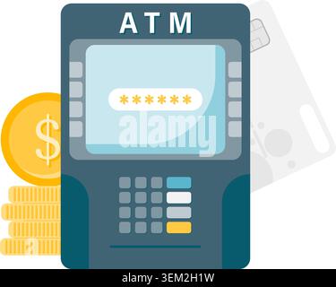 atm machine Stock Vector