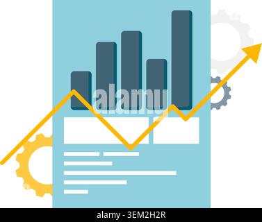 data flow chart Stock Vector