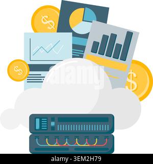 big data cloud Stock Vector