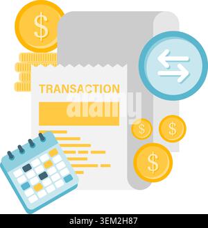 transaction history Stock Vector