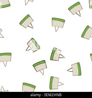 pattern green reusable grocery bag cartoon vector Stock Vector