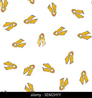 pattern bow hair ribbon cartoon vector Stock Vector