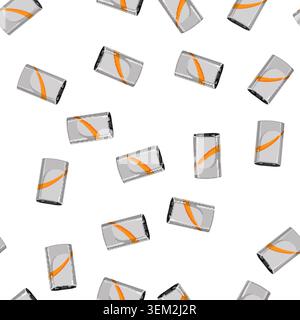 pattern full battery energy cartoon vector Stock Vector
