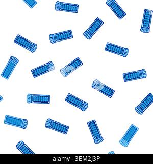 pattern top inflatable mattress pool cartoon vector Stock Vector