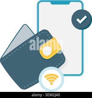 digital wallet payment Stock Vector