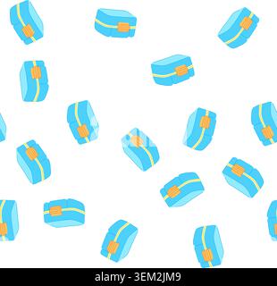 pattern container lunch box cartoon vector Stock Vector