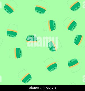 seamless pattern school sharpener pencil cartoon vector Stock Vector