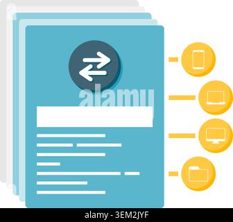file sharing platform Stock Vector