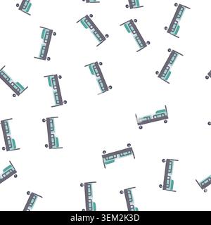 pattern electric hospital bed cartoon vector Stock Vector