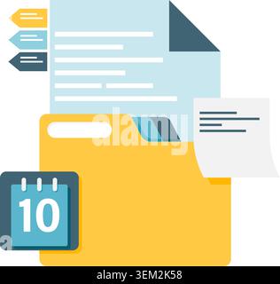 archive folder with tabs Stock Vector
