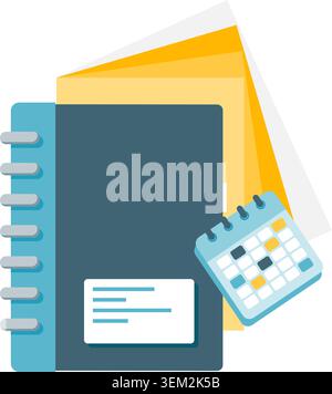 organized archive binder Stock Vector