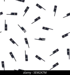 pattern portable radio transceiver providing essential communication services Stock Vector