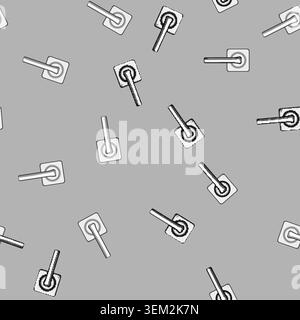 seamless pattern Modern door handle providing access and security concept Stock Vector
