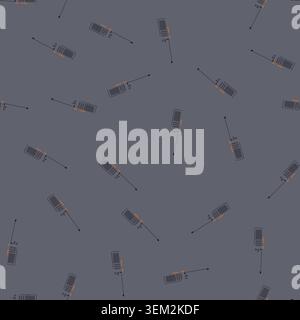 seamless pattern two way radio walkie talkie communication device Stock Vector