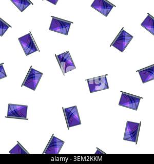 pattern blank laptop computer cartoon vector Stock Vector