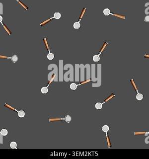 seamless pattern cafe portafilter coffee cartoon vector Stock Vector
