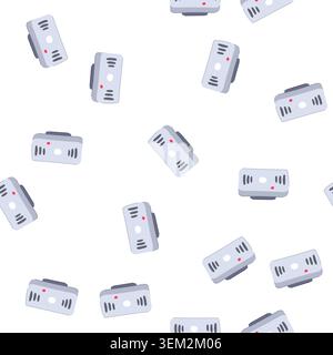 pattern fire smoke detector cartoon vector Stock Vector