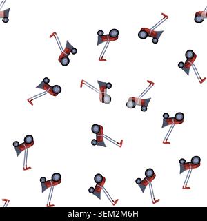 pattern care lawn mower cartoon vector Stock Vector