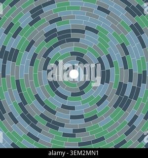 Segments centered. Abstract pattern. Solid cells in frame. Light weight. Medium padding. Vibrant vector illustration. Stock Vector