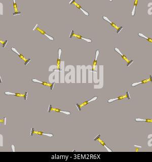 seamless pattern care shaver cartoon vector Stock Vector