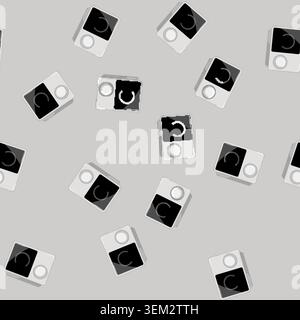 seamless pattern control smart thermostat cartoon vector Stock Vector