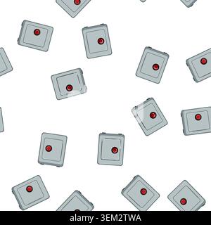 pattern box safe cartoon vector sign color Stock Vector