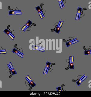 seamless pattern Laser tag toy weapon for exciting game play Stock Vector