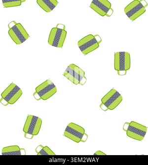 pattern suitcase compression bag cartoon vector Stock Vector