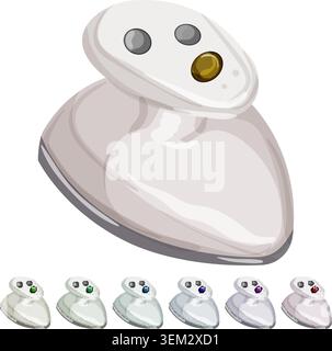 steam iron laundry cartoon vector graphic Stock Vector