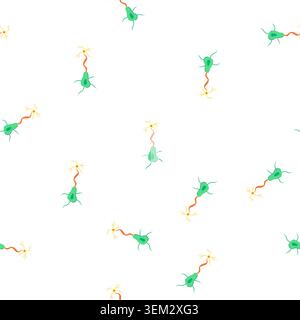 pattern synapse neurons cartoon vector Stock Vector
