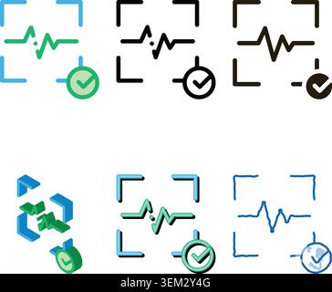confirmation of action voice control clean icon vector Stock Vector