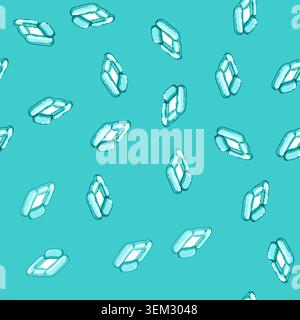 seamless pattern bed inflatable mattress pool cartoon vector Stock Vector