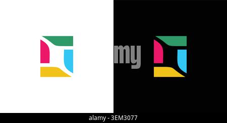 Strong and colorful letter O initials logo design Stock Vector