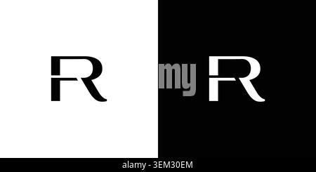 Modern and professional FR logo design Stock Vector
