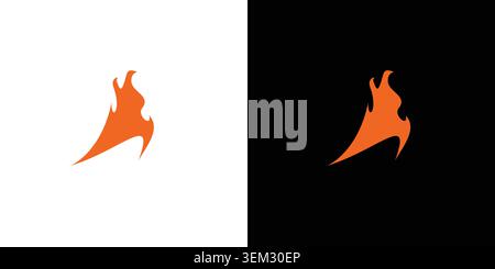 Unique and modern fire logo design Stock Vector
