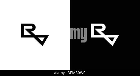 Unique and modern letter RA initials logo design Stock Vector