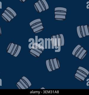 seamless pattern stand desk organizer cartoon vector Stock Vector