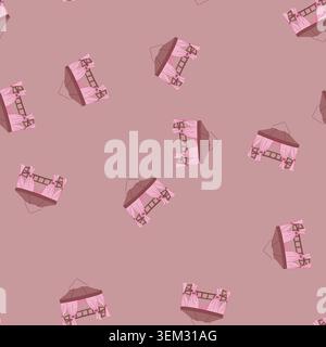 seamless pattern outdoor tent garden cartoon vector Stock Vector