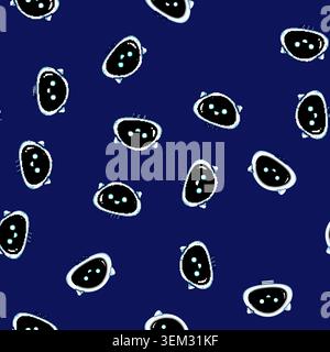 seamless pattern Cute friendly robot head representing artificial intelligence Stock Vector