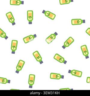 pattern health aloe vera cosmetic cartoon vector Stock Vector