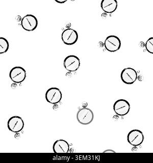 pattern outline stopwatch cartoon vector Stock Vector