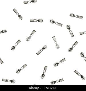 pattern accessories zipper puller cartoon vector Stock Vector