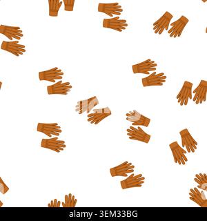pattern boil leather gloves cartoon vector Stock Vector