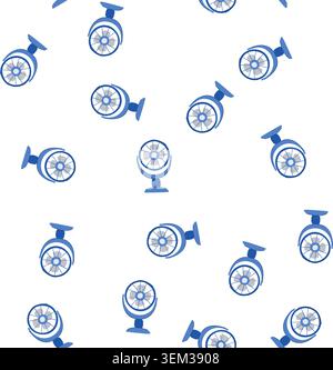 pattern stroke desk fan cartoon vector Stock Vector